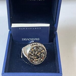 Swarovski round sphere ring, size 7,NEW in box